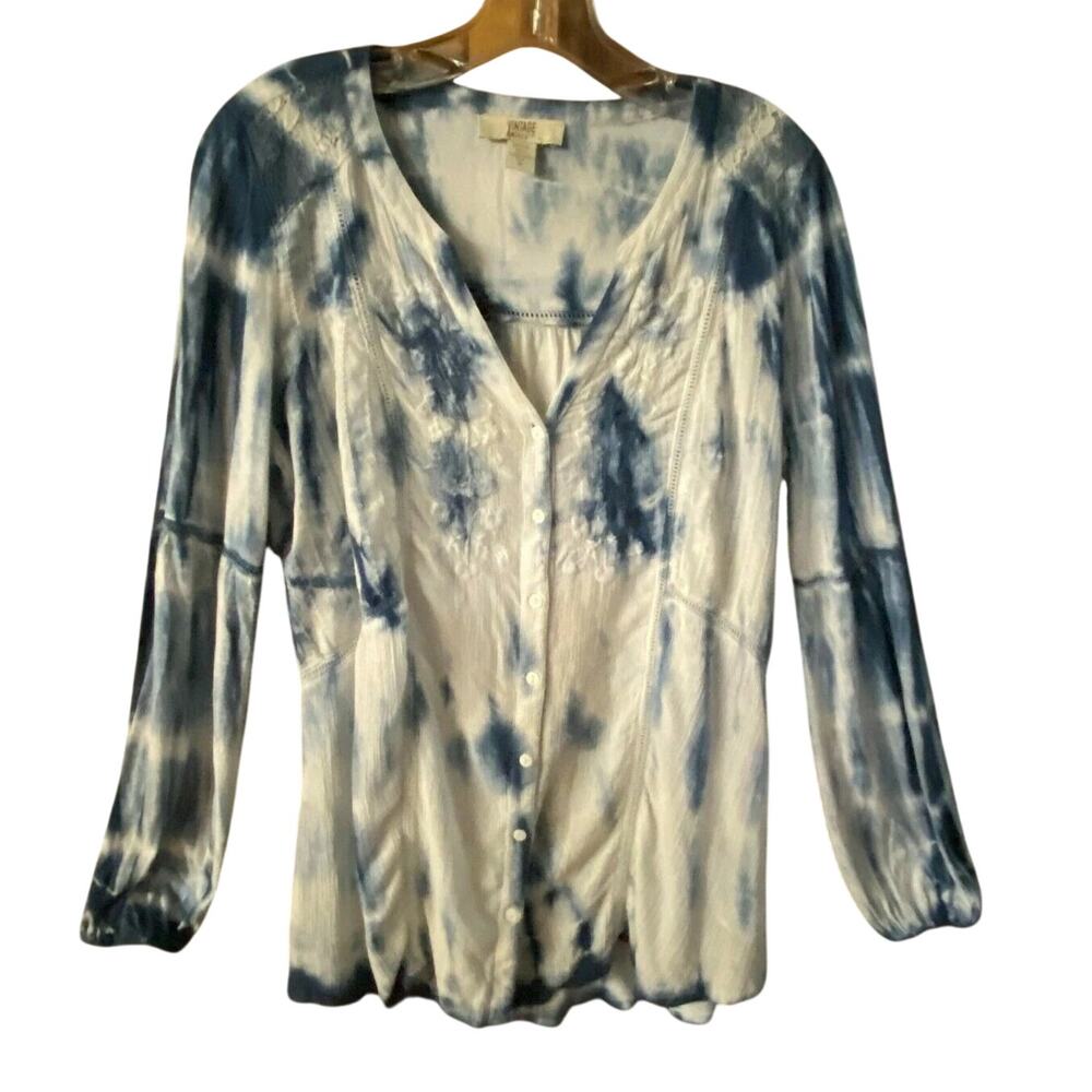 1261 - Vintage America Tie Dye - XL Embroidered and Crochet